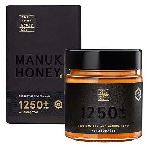 The True Honey Co. Manuka Honig MGO 1250+ (UMF 26+) 250g | MGO & UMF-zertifiziert | Exklusiv und Hochqualitativ | Hergestellt und Verpackt in Neuseeland | Im Glas mit Signature Box | Von NZfyMe von THE TRUE HONEY CO.