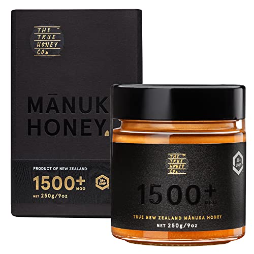 The True Honey Co. Manuka Honig MGO 1500+ (UMF 28+) Ultra Premium 250g MGO & UMF-zertifiziert. Das exklusive, höchst prämierte Original aus Neuseeland von THE TRUE HONEY CO.