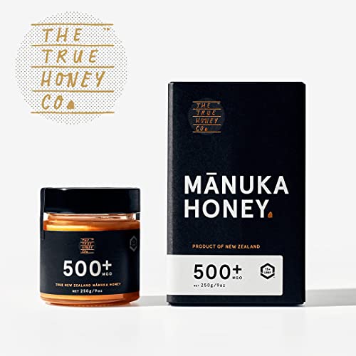 The True Honey Co. Manuka Honig MGO 500+ (UMF 15+) 250g MGO & UMF-zertifiziert. Das exklusive, höchst prämierte Original aus Neuseeland mit 100% Echtheitsgarantie von THE TRUE HONEY CO.