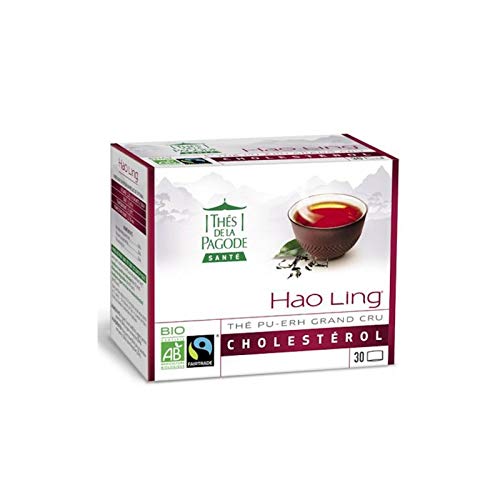 Hao Ling Tee von Thés de la Pagode - Cholesterin Senken - Grand Cru Pu-Erh Bio und Fair-Trade Tee - Schachtel Mit 30 Teebeuteln Hao Ling Tee von Thés de la Pagode - Cholesterin Senken - Grand Cru Pu-Erh Bio und Fair-Trade Tee - Schachtel Mit 30 Teebeuteln von THES DE LA PAGODE
