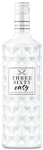 THREE SIXTY EASY | 0,7l | 47% weniger Kalorien und Alkohol | In der einzigartigen Facettenschliff-Flasche | 20% Vol. von THREE SIXTY
