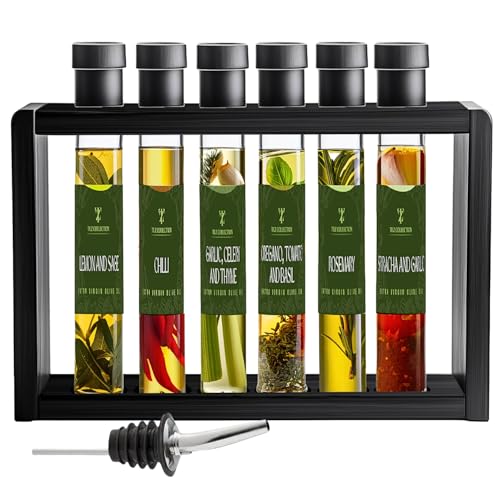 Tilz Infused Olive Oil Geschenkset - 6 x 40 ml aromatisiert, Geschenkset mit Speiseöl/Brotdipölen, | Basilikumöl, Knoblauchöl, Chiliöl, Zitronenöl, Rosmarin, Oregano | Lebensmittelgeschenke Tilz Infused Olive Oil Geschenkset - 6 x 40 ml aromatisiert, Geschenkset mit Speiseöl/Brotdipölen, | Basilikumöl, Knoblauchöl, Chiliöl, Zitronenöl, Rosmarin, Oregano | Lebensmittelgeschenke von TILZ COLLECTION