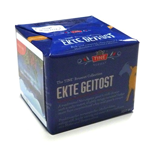 Ekte Geitost 250g Würfel original Ziegenkäse Norwegian Cheese Braunkäse Brunost Molkenkäse von TINE