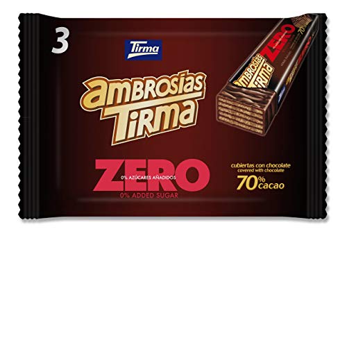 Tirma Waffeln dunkler Schokolade 70% Kakao | Ohne Zuckerzusätze| Geeignet für Keto-Diät | Kohlenhydratarme | für Diabetiker| Multipack Schoko-Waffelriegel | 3 Stück| 64.5 g Tirma Waffeln dunkler Schokolade 70% Kakao | Ohne Zuckerzusätze| Geeignet für Keto-Diät | Kohlenhydratarme | für Diabetiker| Multipack Schoko-Waffelriegel | 3 Stück| 64.5 g von Tirma