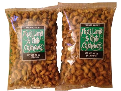 Trader Joe's Thai Lime & Chili Cashews Beutel, 454 g, 2 Stück von TJ's