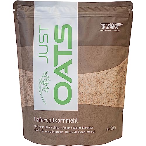 TNT Just Oats (1,3kg) • Premium Hafervollkornmehl • Instant Oats geeignet als Mahlzeitenersatz & Frühstück • Oat Flour • Haferflocken • Instant Hafer-Mehl • 100% Naturprodukt (Vegan) von TNT True Nutrition Technology
