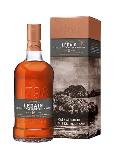 Ledaig 9 Years Old Bordeaux Red Wine Cask Strength Limited Release 56,8% Vol. 0,7l in Geschenkbox von Hard To Find