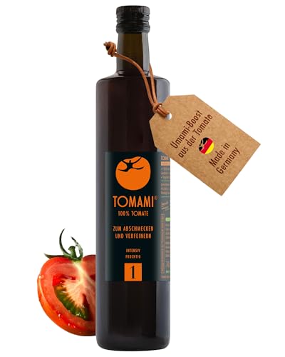 Tomami No.1 Umami Würzsauce 740ml - 100% Tomate - Vegan, Glutenfrei, Laktosefrei, Sojafrei - Intensiv-fruchtiger Geschmack - Für Fleisch, Fisch & Gemüse von TOMAMI