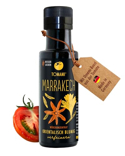 Tomami Marrakech Würzsauce 90ml - Orientalisch Blumige Gewürze & Umami-Geschmack - Für Fleisch & Gemüse - Vegan, Glutenfrei, Laktosefrei, Sojafrei von TOMAMI