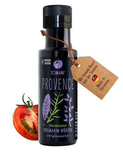 Tomami Provence Würzsauce 90ml - Kräuter der Provence Gewürze & Umami-Geschmack - Für Pasta, Gemüse & Salate - Vegan, Glutenfrei, Sojafrei, Laktosefrei von TOMAMI
