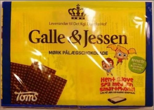 10 x GALLE & JESSEN MØRK PÅLÆGSCHOKOLADE ZARTBITTER 216g Incl. Goodie von Flensburger Handel von TOMS