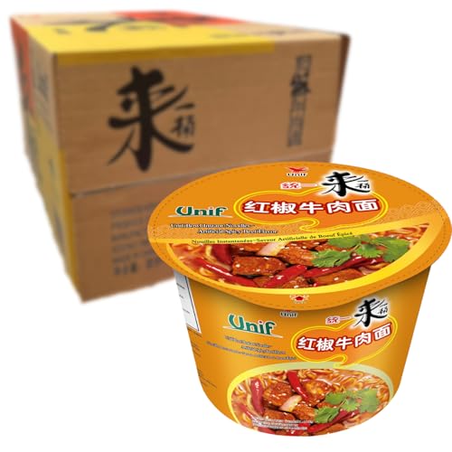 TONGYI - Instant Nudeln Würziges Rindfleisch Schüssel - Multipack (12 X 110 GR) von TONGYI