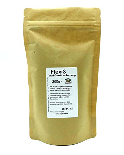 Topfruits Flexi3 Gewürzmischung Kreuzkümmel Korinander Muskat gemahlen, 200g Topfruits Flexi3 Gewürzmischung Kreuzkümmel Korinander Muskat gemahlen, 200g von TOP Fruits
