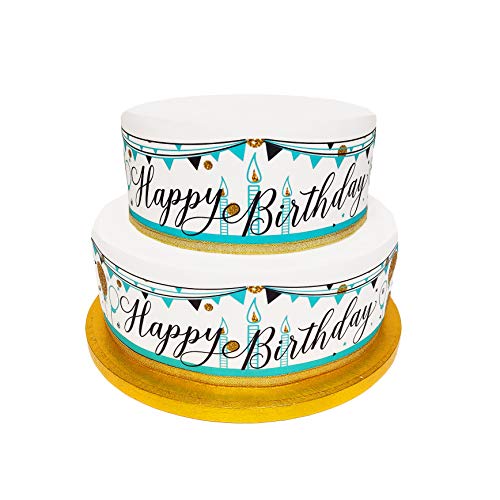 Top That Essbare Deko-Bordüre "Happy Birthday" – perfekt zum Dekorieren größerer Kuchen – einfach zu verwenden von Top That