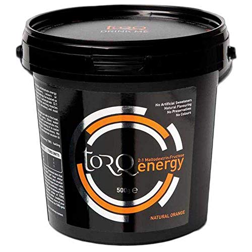 Torq Energy Drink Natural Orange Isotonic Energy Drink Powder - Electrolyte Powder Energy Drinks High Carbohydrates 30g per 500ml and Sodium - 15 Servings - 500g von TORQ