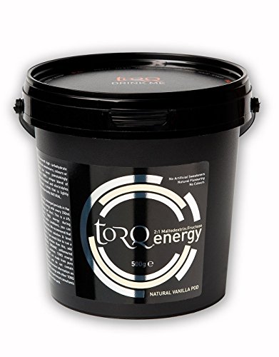 Torq Energy Drink Natural Vanilla Pod Isotonic Energy Drink Powder - Electrolyte Powder Energy Drinks High Carbohydrates 30g per 500ml and Sodium - 15 Servings - 500g von TORQ