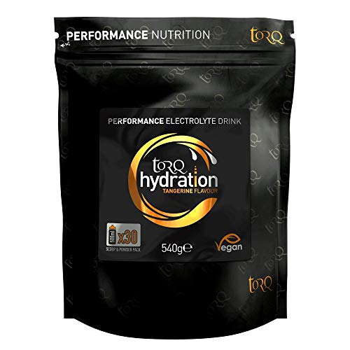Torq Hydration - Tangerine - Rapid Rehydration Electrolytes Powder Hypotonic Profile Running, Cycling, Sports Hydration Drink - 30 Servings - 540g von TORQ