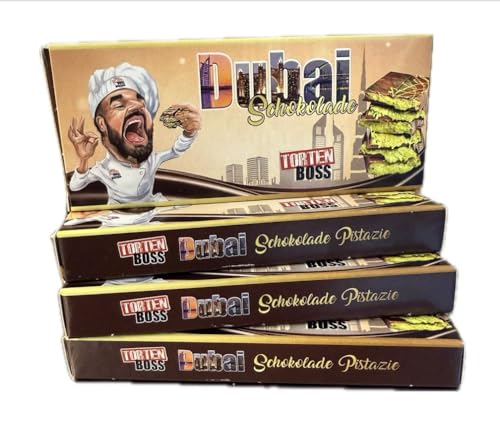 Boss Dubai Style Schokolade 80g - mit Schokolade, Pistazie und Kadayif (Engelshaar) von TOTEN BOSS