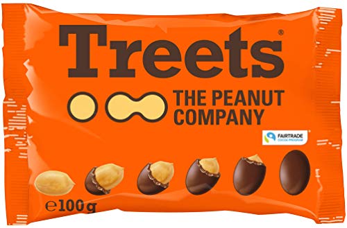 TREETS - THE PEANUT COMPANY Treets Peanuts 100g – Knackig geröstete Erdnüsse umhüllt von Milchschokolade und einem zarten Zuckermantel – 1 x 100 Gramm TREETS - THE PEANUT COMPANY Treets Peanuts 100g – Knackig geröstete Erdnüsse umhüllt von Milchschokolade und einem zarten Zuckermantel – 1 x 100 Gramm von TREETS - THE PEANUT COMPANY