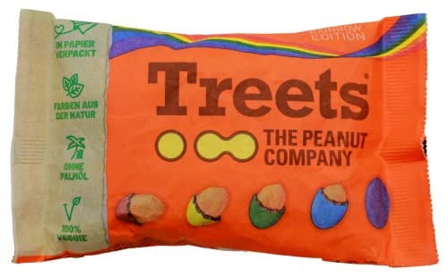 Treets Peanuts Rainbow Edition dragierte Erdnüsse, 15er Pack (15 x 185g) von TREETS - THE PEANUT COMPANY
