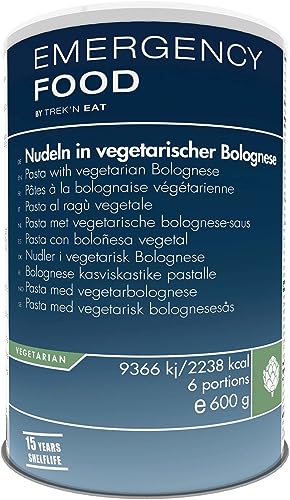 TREK'N EAT Emergency Food Nudeln in vegetarischer Bolognese | Haltbare Notfallnahrung Lebensmittel von TREK'N EAT
