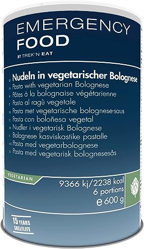 TREK'N EAT Emergency Food Nudeln in vegetarischer Bolognese | Haltbare Notfallnahrung Lebensmittel TREK'N EAT Emergency Food Nudeln in vegetarischer Bolognese | Haltbare Notfallnahrung Lebensmittel von TREK'N EAT