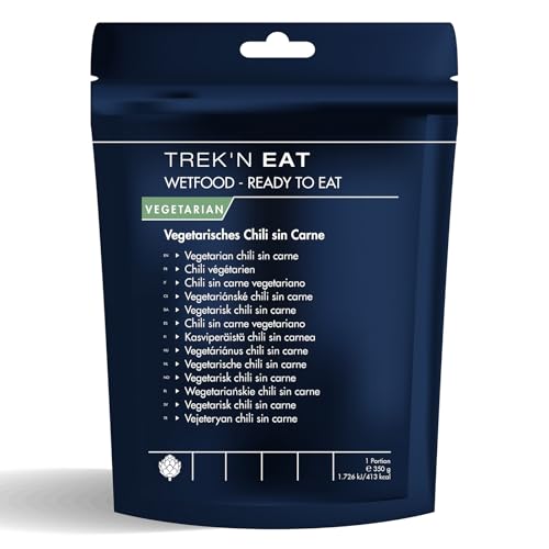 Trek'n Eat Vegetarisches Chili sin Carne – Ready to Eat – Sofort verzehrfertig ohne Kochen – Nahrhafte Outdoor-Mahlzeit für Camping, Trekking & Notvorrat – Lange haltbar & perfekt für unterwegs Trek'n Eat Vegetarisches Chili sin Carne – Ready to Eat – Sofort verzehrfertig ohne Kochen – Nahrhafte Outdoor-Mahlzeit für Camping, Trekking & Notvorrat – Lange haltbar & perfekt für unterwegs von TREK'N EAT