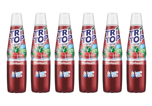 TRi TOP Himbeere | kalorienarmer Sirup für Erfrischungsgetränk, Cocktails oder Süßspeisen | wenig Zucker (6 x 600ml) von TRi TOP