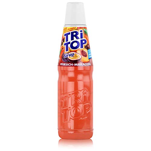 TRi TOP Pfirsich-Maracuja | kalorienarmer Sirup für Erfrischungsgetränk, Cocktails oder Süßspeisen | wenig Zucker (1 x 600ml) von TRI TOP
