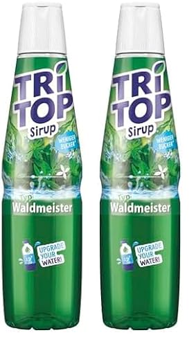 TRi TOP Waldmeister | kalorienarmer Sirup für Erfrischungsgetränk, Cocktails oder Süßspeisen | wenig Zucker (1 x 600ml) (Packung mit 2) von TRi TOP