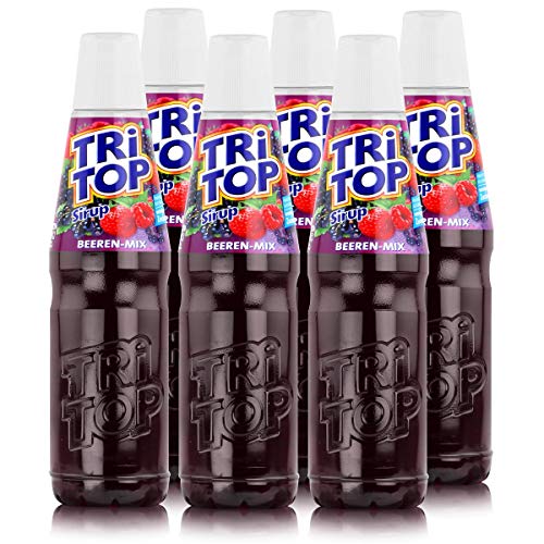 Tri Top Getränke-Sirup Beeren-Mix 600ml - Fruchtiger Geschmack - Für ein kalorienarmes Erfrischungsgetränk (6er Pack) von TRI TOP