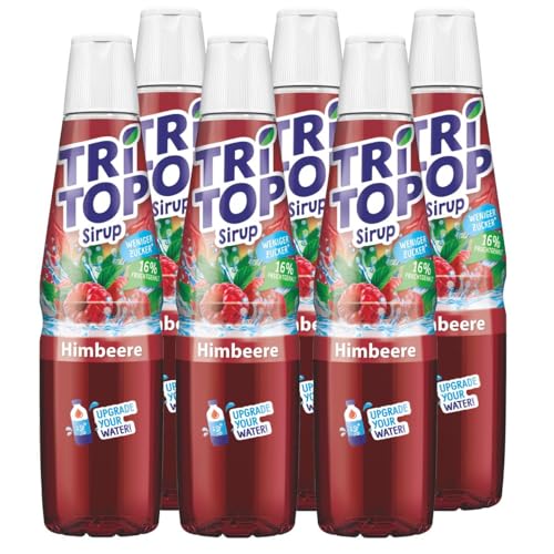 Tri Top Getränke-Sirup Himbeere 600ml - Fruchtiger Geschmack - Für ein kalorienarmes Erfrischungsgetränk (6er Pack) von TRi TOP