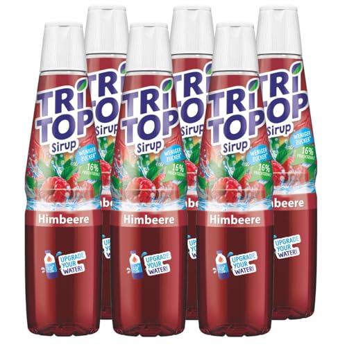 Tri Top Getränke-Sirup Himbeere 600ml - Fruchtiger Geschmack - Für ein kalorienarmes Erfrischungsgetränk (6er Pack) von TRI TOP