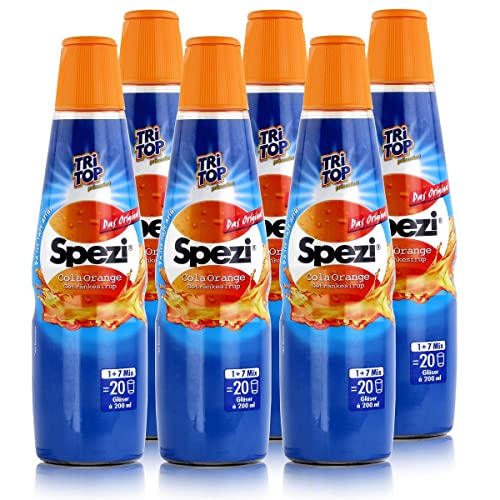 Tri Top Getränke-Sirup Spezi Cola Orange 500ml - Fruchtiger Geschmack - Für ein koffeinhaltiges Erfrischungsgetränk (6er Pack) von TRI TOP