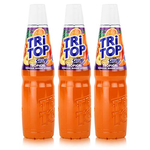 Tri Top Getränke-Sirup Tropical 600ml - Maracuja, Mango, Ananas (3er Pack) von TRI TOP