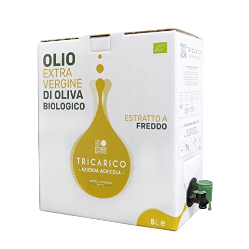 Dolce Fiore Bio - 5 L - Neue Ernte 2023/2024 - BIO natives Olivenöl extra, 100% italienisch, 5 Liter, Bag-in-Box mit Messhahn - Az. Agr. Tricarico von TRICARICO AZIENDA AGRICOLA