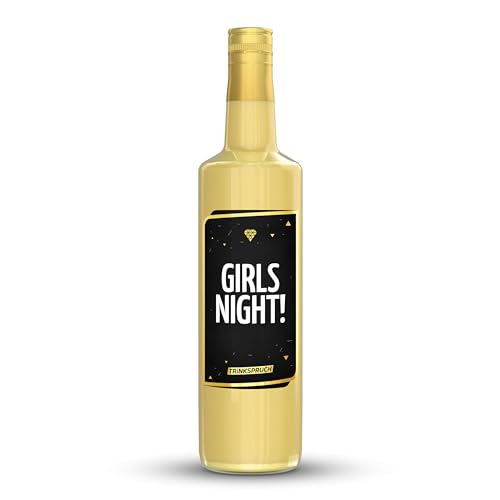 TRINKSPRUCH - Bio Eierlikör mit Spruch: "Girls night!", 0,7L cremiger Likör mit 14% vol, Ein besonderes Alkohol Geschenk von TRINKSPRUCH