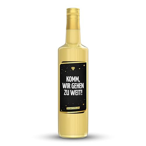 TRINKSPRUCH - Bio Eierlikör mit Spruch: "Komm wir gehen zu weit!", 0,7L cremiger Likör mit 14% vol, Ein besonderes Alkohol Geschenk TRINKSPRUCH - Bio Eierlikör mit Spruch: "Komm wir gehen zu weit!", 0,7L cremiger Likör mit 14% vol, Ein besonderes Alkohol Geschenk von TRINKSPRUCH