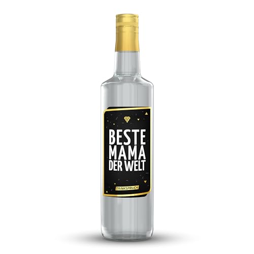 TRINKSPRUCH - Gin mit Spruch: "Beste Mama der Welt!", 0,7L aromatischer Gin mit 40% vol, Ein besonderes Alkohol Geschenk von TRINKSPRUCH