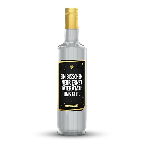 TRINKSPRUCH - Gin mit Spruch: "Ein bisschen mehr Ernst täterätäte uns gut.", 0,7L aromatischer Gin mit 40% vol, Ein besonderes Alkohol Geschenk TRINKSPRUCH - Gin mit Spruch: "Ein bisschen mehr Ernst täterätäte uns gut.", 0,7L aromatischer Gin mit 40% vol, Ein besonderes Alkohol Geschenk von TRINKSPRUCH