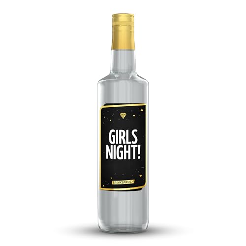 TRINKSPRUCH - Gin mit Spruch: "Girls night!", 0,7L aromatischer Gin mit 40% vol, Ein besonderes Alkohol Geschenk von TRINKSPRUCH
