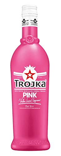 Trojka Vodka PINK, Vodka-Likör mit Erdbeer-Cranberry-Geschmack, Made in Switzerland, 17%, (1 x 0.7 l) von TROJKA