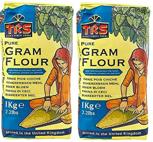 2 x 1 kg TRS Gramm Mehl Besan Kichererbsen Mehl für Pakoras Zwiebel Bhajis von TRS