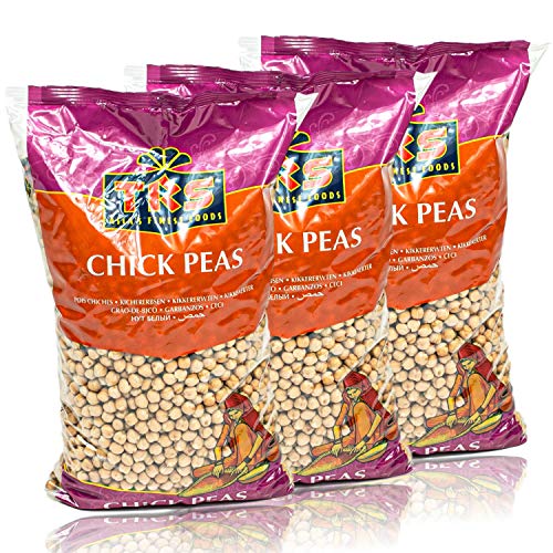 TRS - 3er Pack Premium Kichererbsen getrocknet in 2 kg Großpackung - Chick Peas ungekocht von TRS