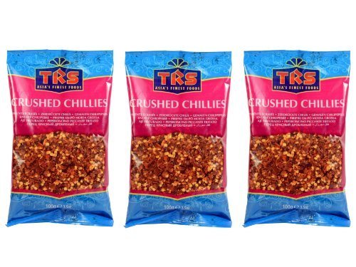 TRS - Rote Getrocknete Chili Flocken - 3er Pack (3 x 100g) - Extra scharf von TRS