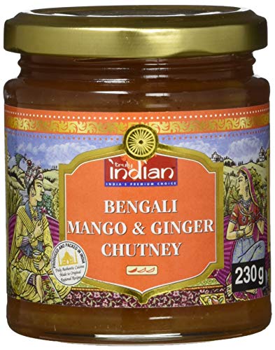 TRULY INDIAN Bengali Mango-Ingwer Chutney – Fruchtig-würzige Fruchtpaste als Dip oder Fertigsauce für schnelle Gerichte – Indisch kochen mit natürlichen Zutaten – 3 x 230 g, (3er Pack) von Truly Indian