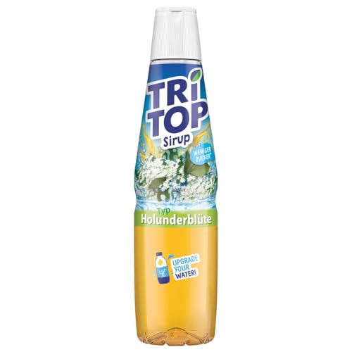 TRi TOP Holunder-Blüten | kalorienarmer Sirup für Erfrischungsgetränk, Cocktails oder Süßspeisen | wenig Zucker (1 x 600ml) von TRi TOP