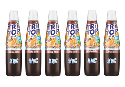 TRI TOP Orange-Cola-Mix | kalorienarmer Sirup für Erfrischungsgetränk, Cocktails oder Süßspeisen | wenig Zucker (6 x 600ml) von TRi TOP