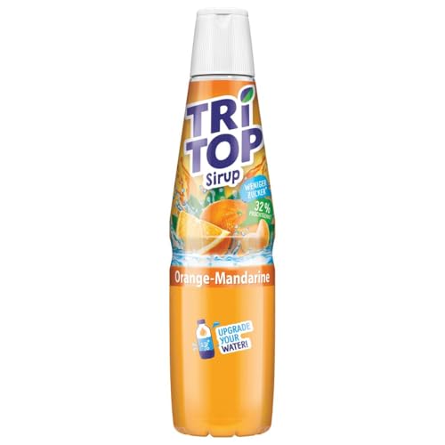 TRI TOP Orange-Mandarine | kalorienarmer Sirup für Erfrischungsgetränk, Cocktails oder Süßspeisen | wenig Zucker (1 x 600ml) von TRi TOP