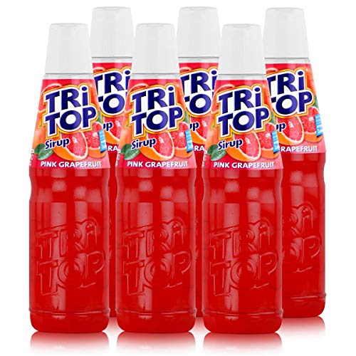 TRI TOP Pink Grapfruit | kalorienarmer Sirup für Erfrischungsgetränk, Cocktails oder Süßspeisen | wenig Zucker (6 x 600ml) von TRi TOP